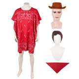 Cosplay Costume Woody Film Cosplay Cape Rouge Homme