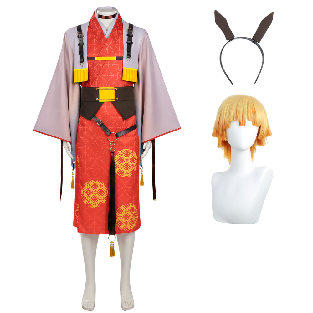 Cosplay Costume Zenitsu Agatsuma Les Rôdeurs de la Nuit Anime Cosplay Tenue Année 2026 du Cheval
