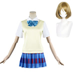 Cosplay Costume μ's Love Live! School Idol Project Anime Cosplay Uniforme Scolaire Beige Femme Perruque