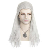 Cosplay Perruque Geralt of Rivia The Witcher TV Cosplay Perruque Blanche Homme