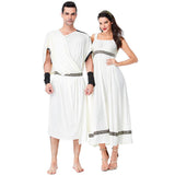 Déguisement Robe Blanche Romain Antique Costume de Couple pour Halloween