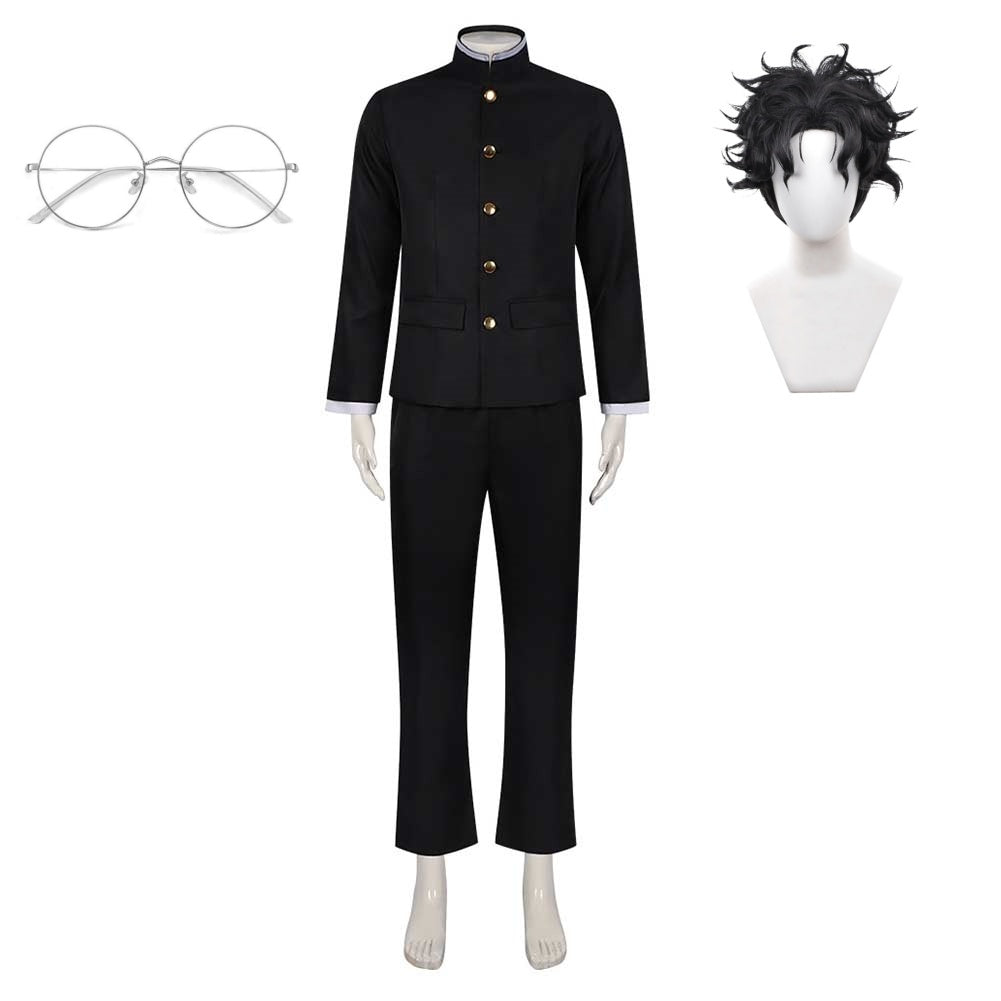 Dandadan(2024) Ken Takakura/Okarun Uniforme Scolaire Cosplay Costume Perruque Lunettes