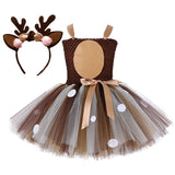 Enfant Fille Cerf de Noël Tutu Robe pour Halloween