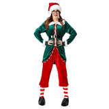 Femme Lutine Elf de Noël Costume Complet