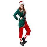 Femme Lutine Elf de Noël Costume Complet
