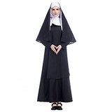 Femme Nonne Robe Carnaval Halloween Costume