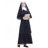 Femme Nonne Robe Carnaval Halloween Costume