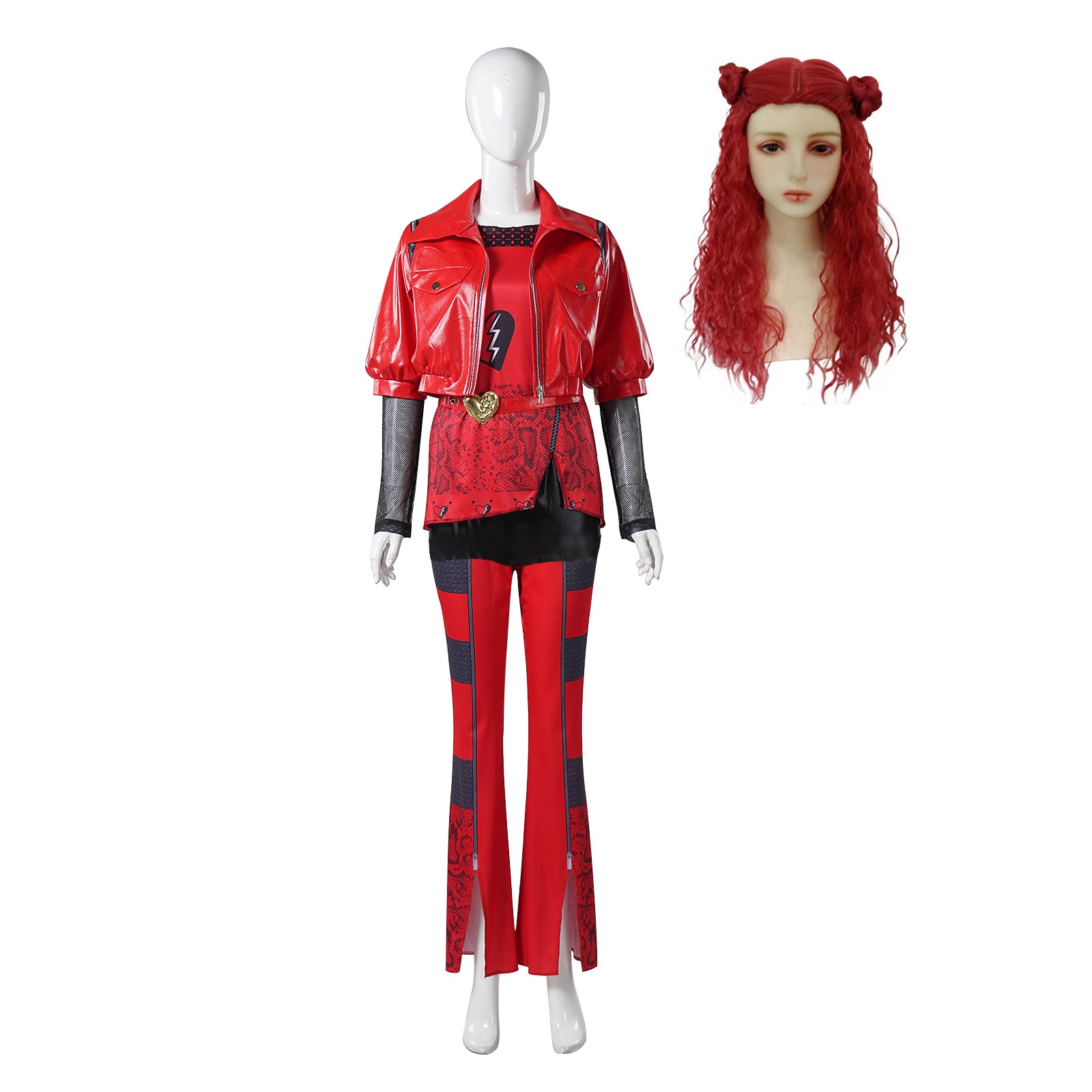 Descendants: L'Ascension de Red(2024) La Princesse Red Cosplay Costume Perruque