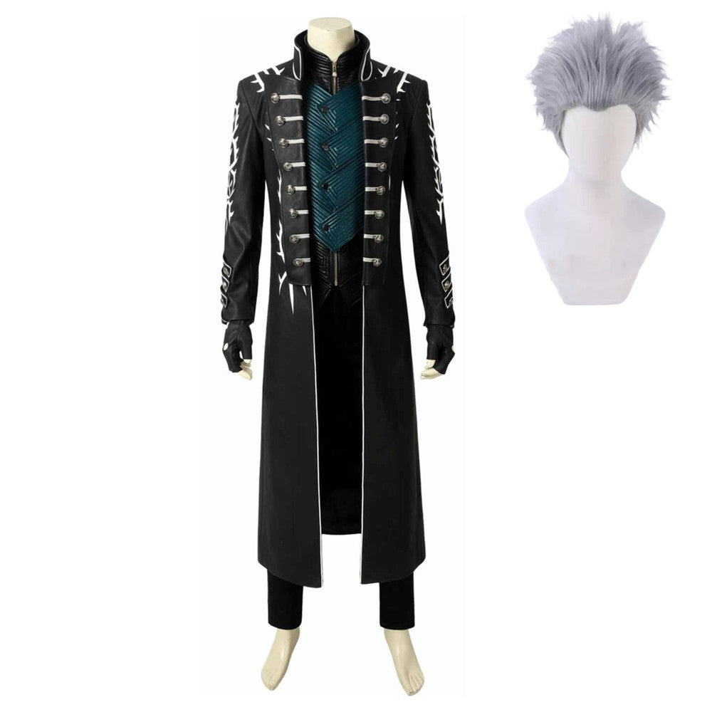 Devil May Cry V DMC 5 Vergil Cosplay Costume Ver.2 Perruque