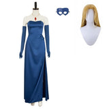 Dispatch(2025) Blazer Robe Bleue Cosplay Costume Perruque