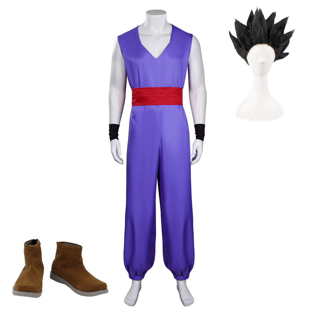 Dragon Ball Super Son Gohan Adulte Cosplay Costume Perruque Chaussures