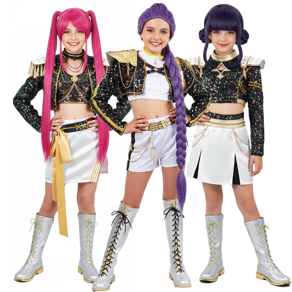 Girls Kpop Demon Hunters Pajamas Rumi Mira Zoey Sleepwear Tops Pants Set Hoodie A | Fruugo NO Girls Kpop Demon Hunters Pajamas Rumi Mira Zoey Sleepwear Tops Pants Set Hoodie A | Fruugo NO