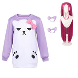 Enfant&Femme Mira Pyjama Violet et Blanc Cosplay Costume