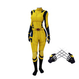 Femme Deadpool & Wolverine(2024) James Howlett Logan Combinaison Cosplay Costume Gants