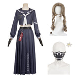 Final Fantasy Aerith Tenue d'Uniforme Noire Cosplay Costume