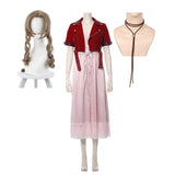 Final Fantasy VII : Remake FF7 FF VII Aeris Gainsborough Cosplay Costume Perruque Collier