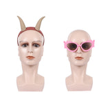 GOAT(2026) Bandeau Jaune et Lunettes Roses Cosplay Accessories