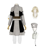 Gachiakuta Eishia Tenue Grise et Noire Cosplay Costume Perruque
