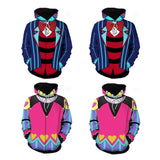 Hazbin Hotel 2(2025) Vox/Fizzarolli Sweat-shirt à Capuche/Zip Costume d'Halloween