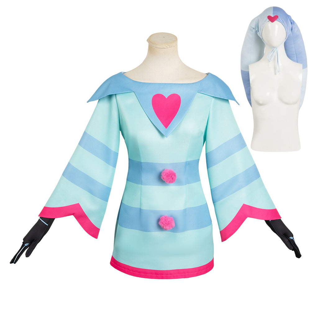 Hazbin Hotel Helluva Boss Fizzarolli Pyjama Robe Courte Cosplay Costume Chapeau