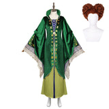 Hocus Pocus 2 Winifred Sanderson Robe Cosplay Costume Carnival Halloween Perruque