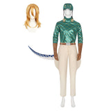 JoJo‘s Bizarre Adventure Diego Brando Tenue Bleue Cosplay Costume Perruque