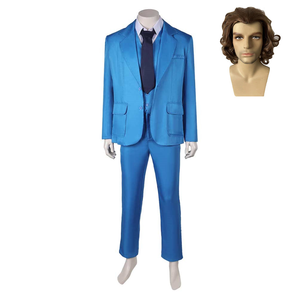 Joker: Folie à Deux(2024) Arthur Fleck Joker Tenue Bleue Cosplay Costume Perruque