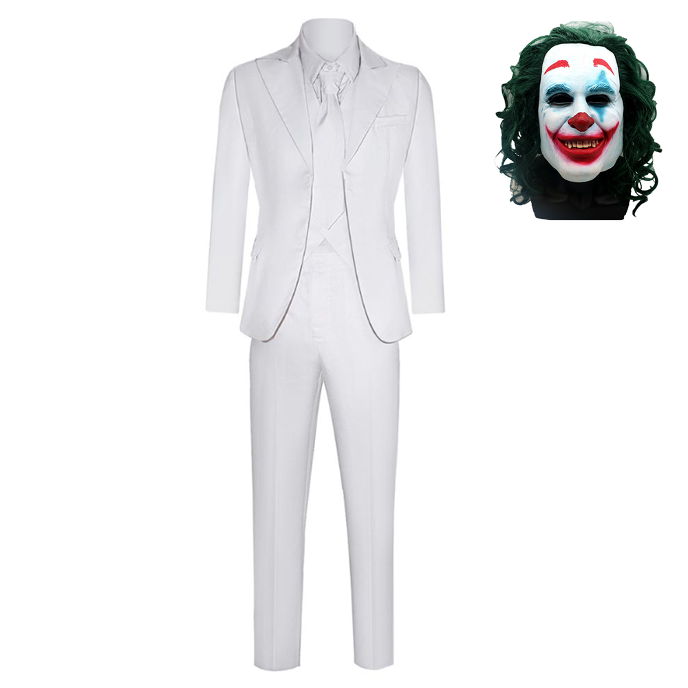 Joker: Folie à Deux(2024) Arthur Fleck Tenue Blanche Cosplay Costume Masque