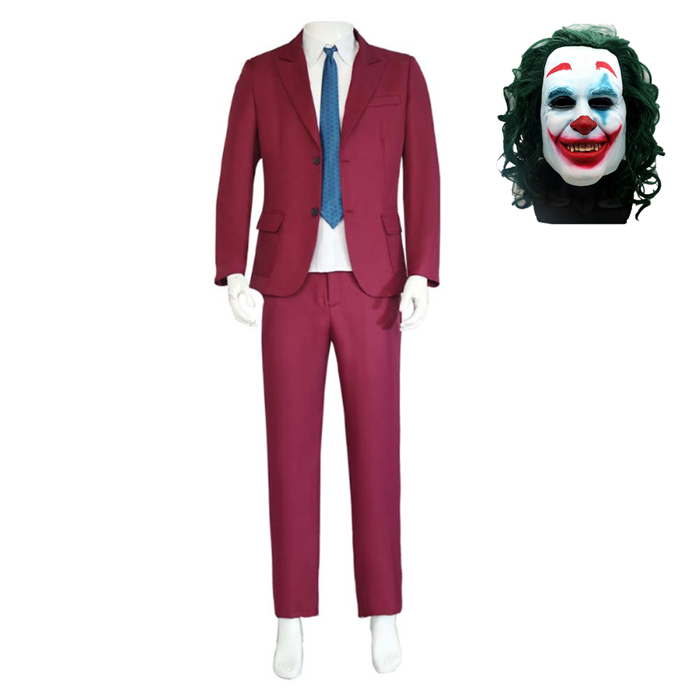 Joker: Folie à Deux(2024) Arthur Fleck Tenue Rouge Cosplay Costume Masque