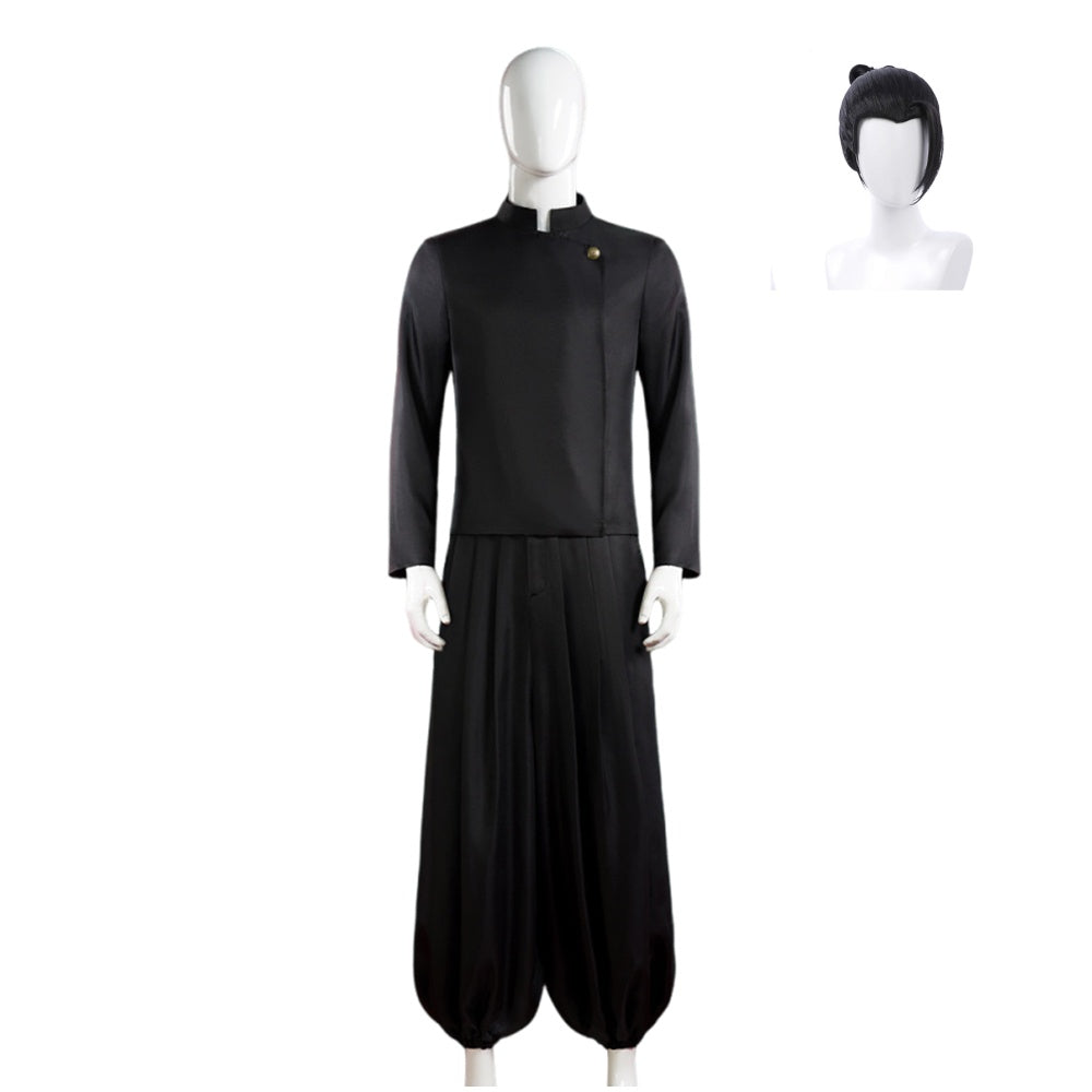 Jujutsu Kaisen Saison 3(2026) Geto Suguru Tenue Noire Cosplay Costume Perruque