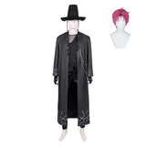 KPop Demon Hunters(2025) Abby Saja Tenue Noire Cosplay Costume Perruque