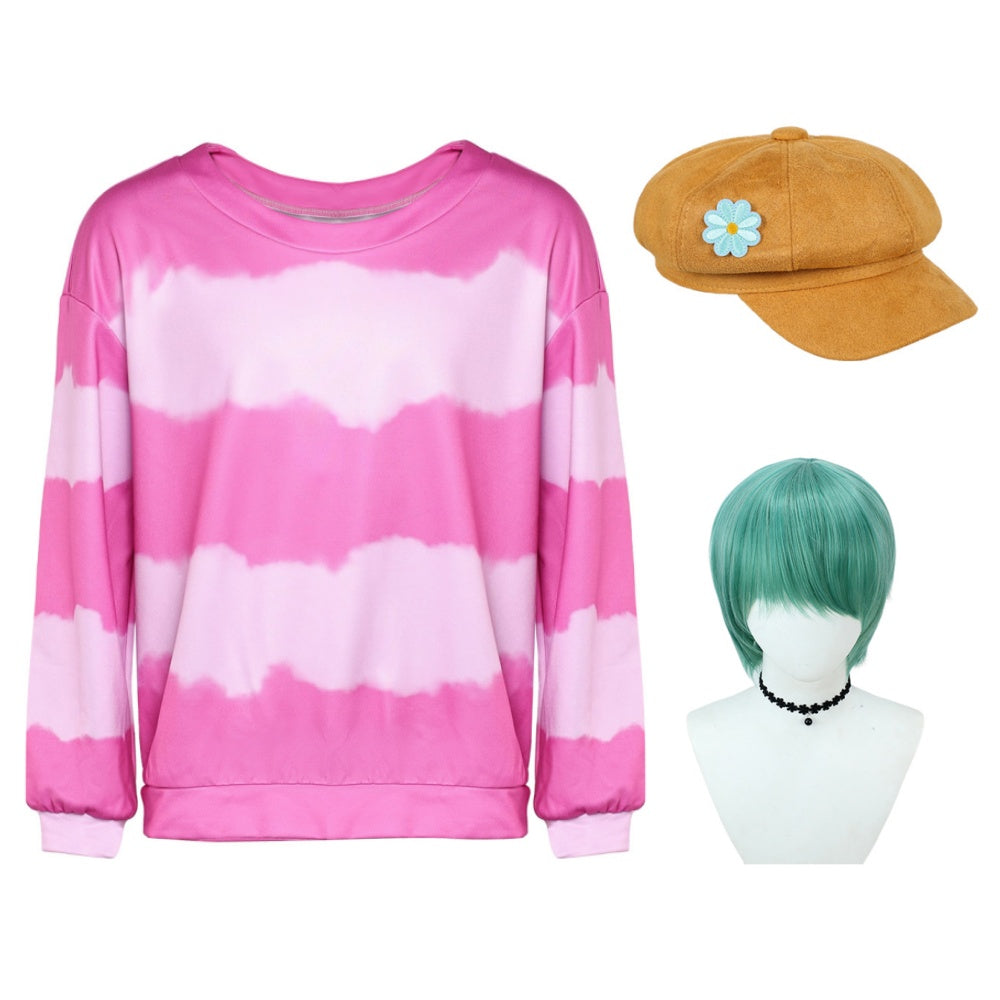 KPop Demon Hunters(2025) Baby Saja Haut Rose Cosplay Costume Perruque Chapeau