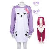 Mira Pyjama Violet et Blanc Cosplay Costume