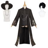 KPop Demon Hunters(2025) Saja Boys Jinu Saja Haut+Veste Noire Cosplay Costume Perruque Chapeau