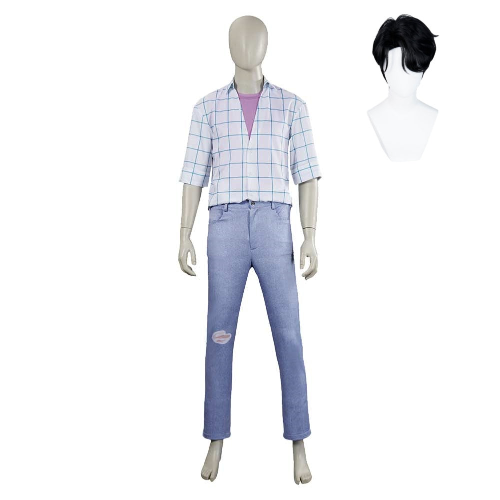 KPop Demon Hunters(2025) Saja Boys Jinu Tenue de Chemise Blanche Cosplay Costume Perruque