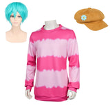 KPop Demon Hunters(2025) The Saja Boys Baby Haut Rose Cosplay Costume Perruque Chapeau