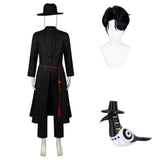 KPop Demon Hunters(2025) The Saja Boys Tenue Noire Cosplay Costume Perruque Ver.2