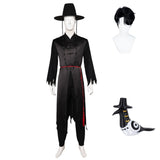 KPop Demon Hunters The Saja Boys Jinu Saja Demon Tenue Noire Cosplay Costume Ver.2 Perruque Ver.2