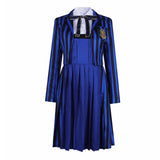La Famille Addams 2(2025) Mercredi Uniforme Bleue Cosplay Costume