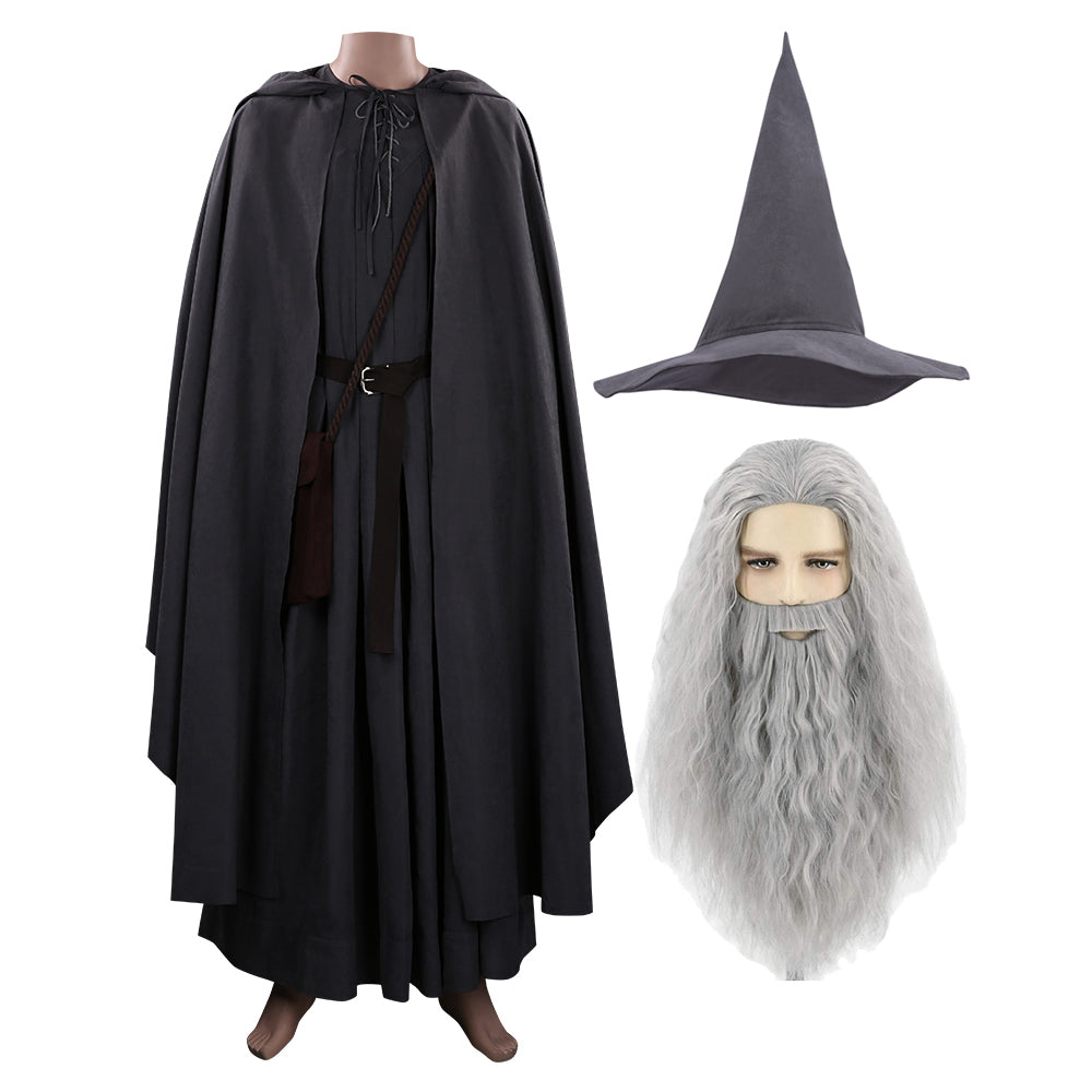 Le Hobbit Gandalf Cosplay Costume Ver.A Halloween Carnival Perruque Chapeau