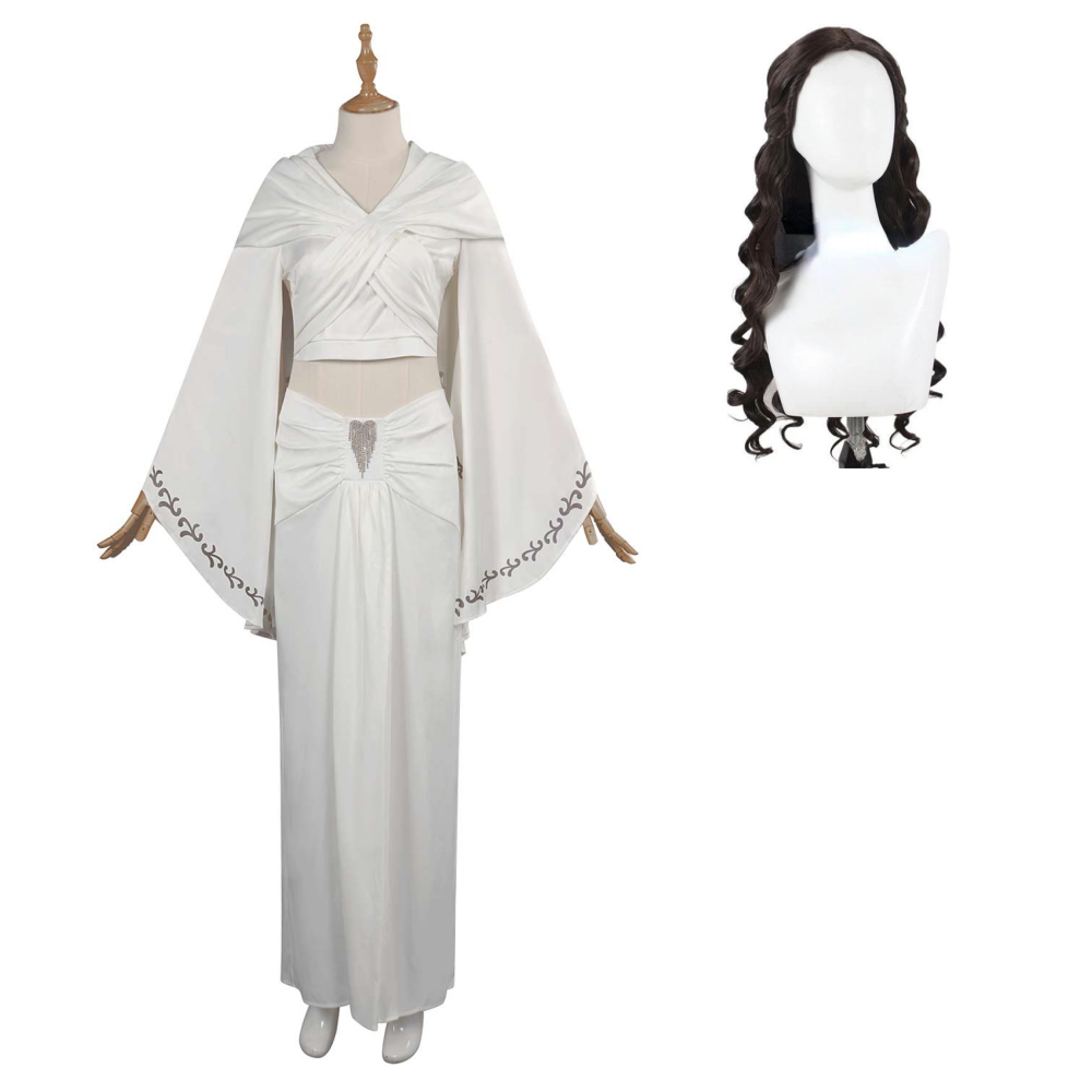 Les Derniers Jedi Leia Princesse Tenue Cosplay Costume Halloween Perruque
