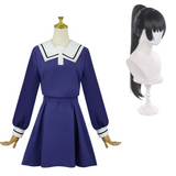 Cosplay Costume Kagari Mimi/Lizzy Seiran/Totsuki Sheena Je Veux T'Aimer Jusqu'à Ta Mort(2026) Anime Cosplay JK Robe Uniforme Bleu Femme