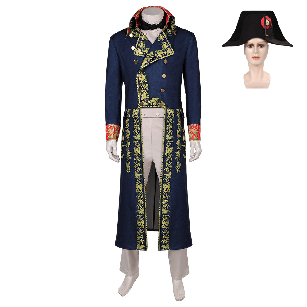 Napoléon(2023) Napoléon Ensemble Bleu Cosplay Costume Chapeau