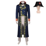 Napoléon(2023) Napoléon Ensemble Bleu Cosplay Costume Chapeau