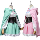 Cosplay Costume Rem et Ram Re Zero Saison 4 The Stars that Inscry the Present(2026) Anime Cosplay Tenue Rose et Bleue Femme