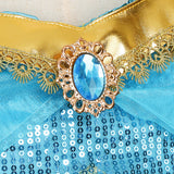 Déguisement Fille Jasmine Princesse Tenue Costume pour Mardi Gras