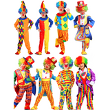 Déguisement Enfant Clown de Cirque Amusant Costume Pour Carnaval Halloween