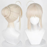 Cosplay Perruque Saber Altria Pendragon Fate Grand Order Jeu Perruque Blonde/Blanc Cassé