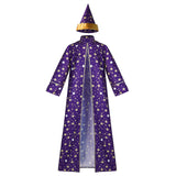 Déguisement Adulte&Enfant Ensemble de Cape+Chapeau de Magicien Sorcier
