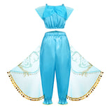 Déguisement Fille Jasmine Princesse Tenue Costume pour Mardi Gras